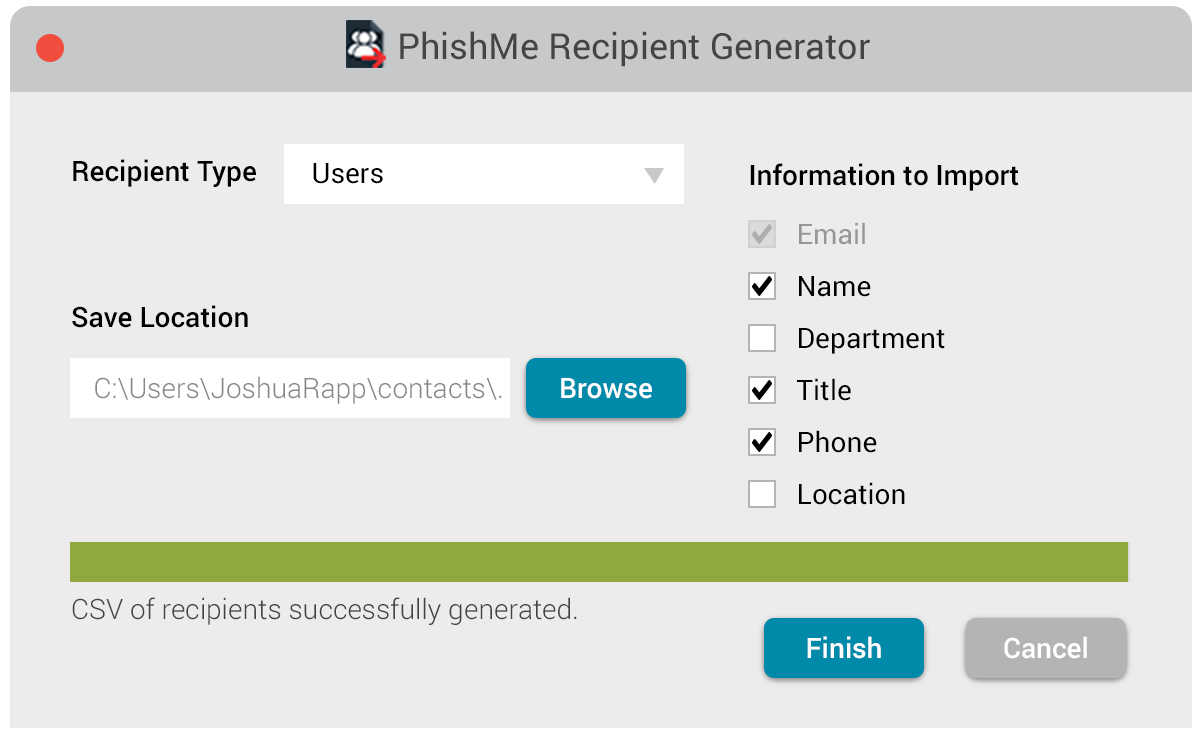 Cofense Recipient Generator